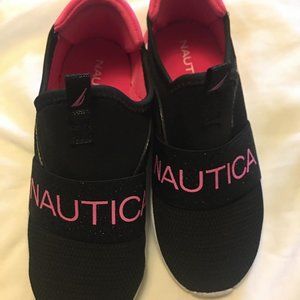 Nautica Kids Girls Youth Athletic Fashion Sneaker Running Shoe -Slip On- Little